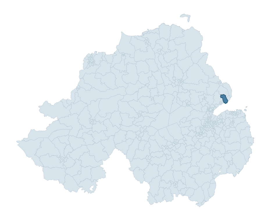 Regional context map showing KILROOT ward within Mid and East Antrim