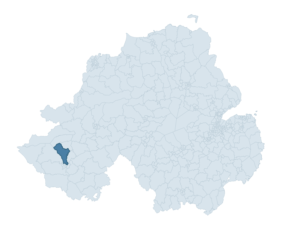 Regional context map showing LISNARRICK ward within Fermanagh and Omagh