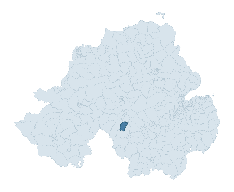 Regional context map showing MOY ward within Mid Ulster