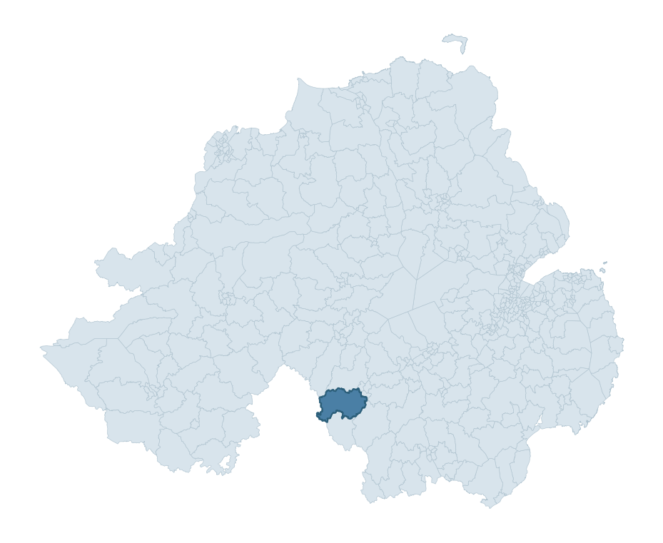 Regional context map showing NAVAN ward within Armagh City, Banbridge and Craigavon