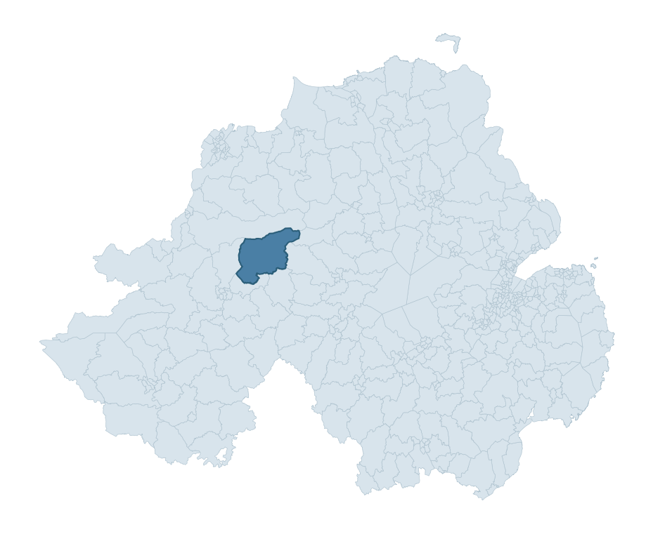 Regional context map showing OWENKILLEW ward within Fermanagh and Omagh