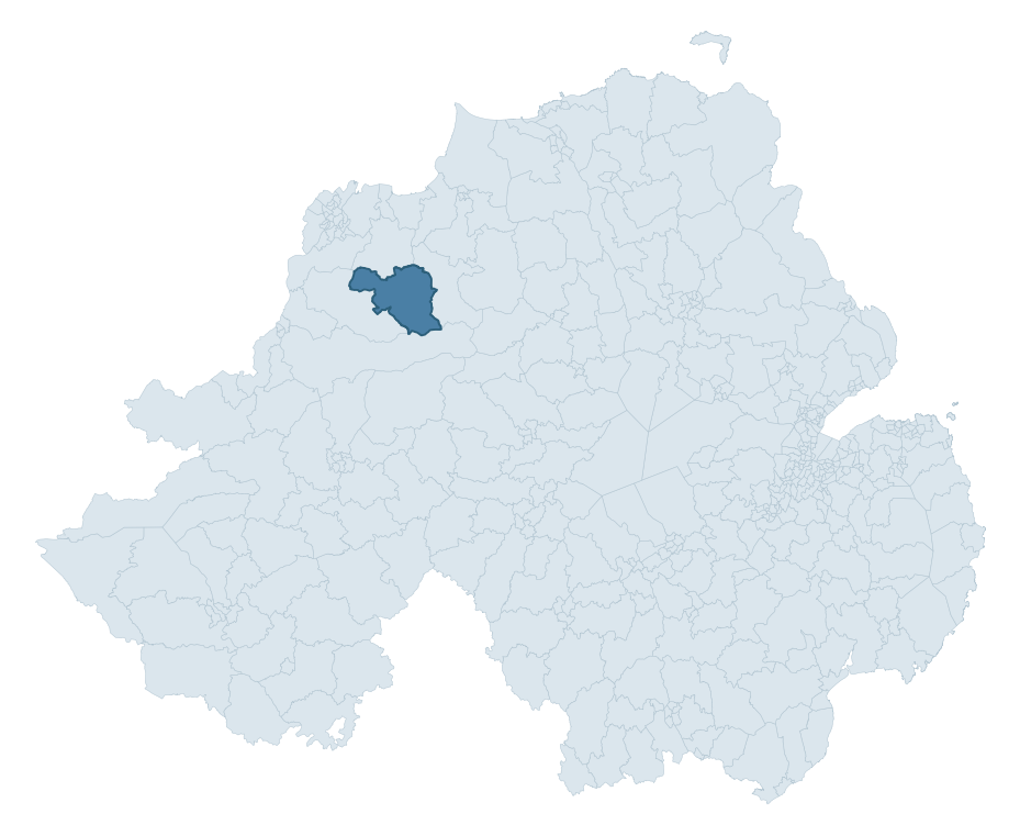 Regional context map showing PARK ward within Derry City and Strabane