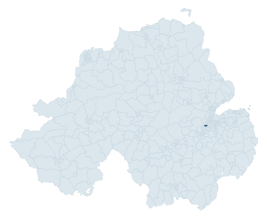 Regional context map showing STEWARTSTOWN ward within Belfast