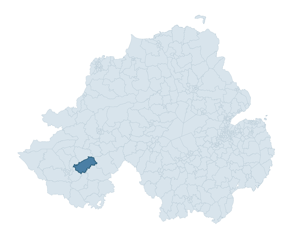 Regional context map showing TEMPO ward within Fermanagh and Omagh