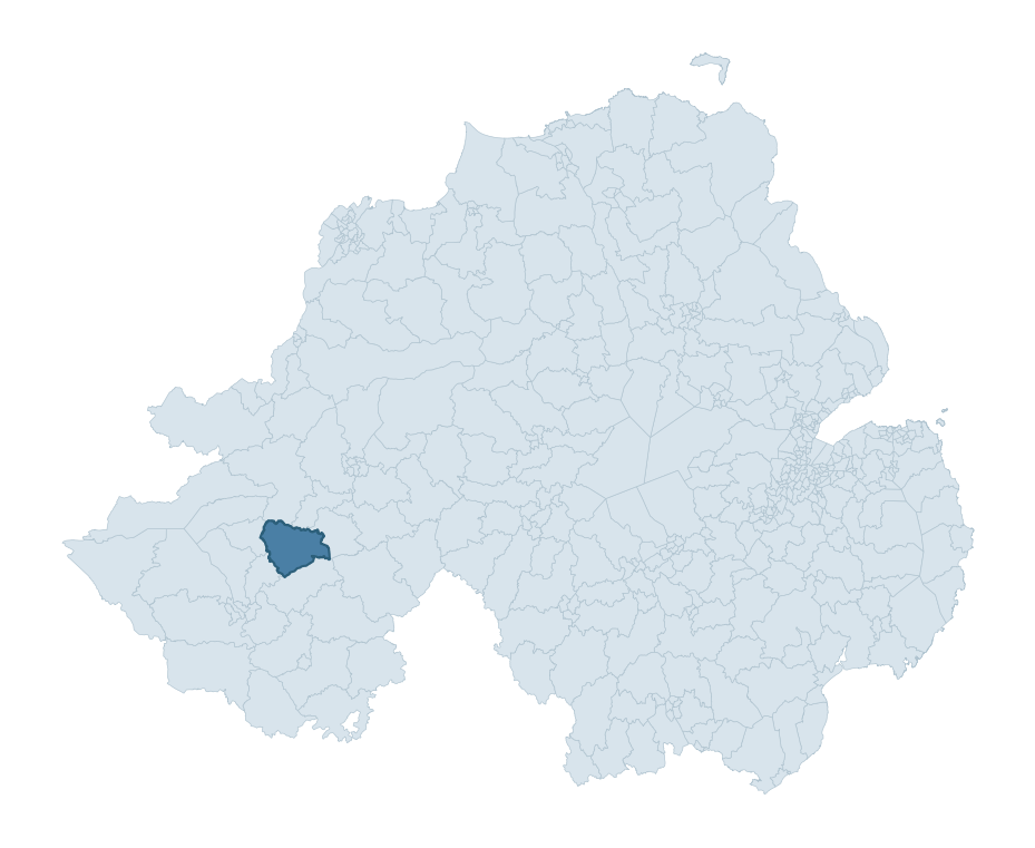 Regional context map showing TRILLICK ward within Fermanagh and Omagh