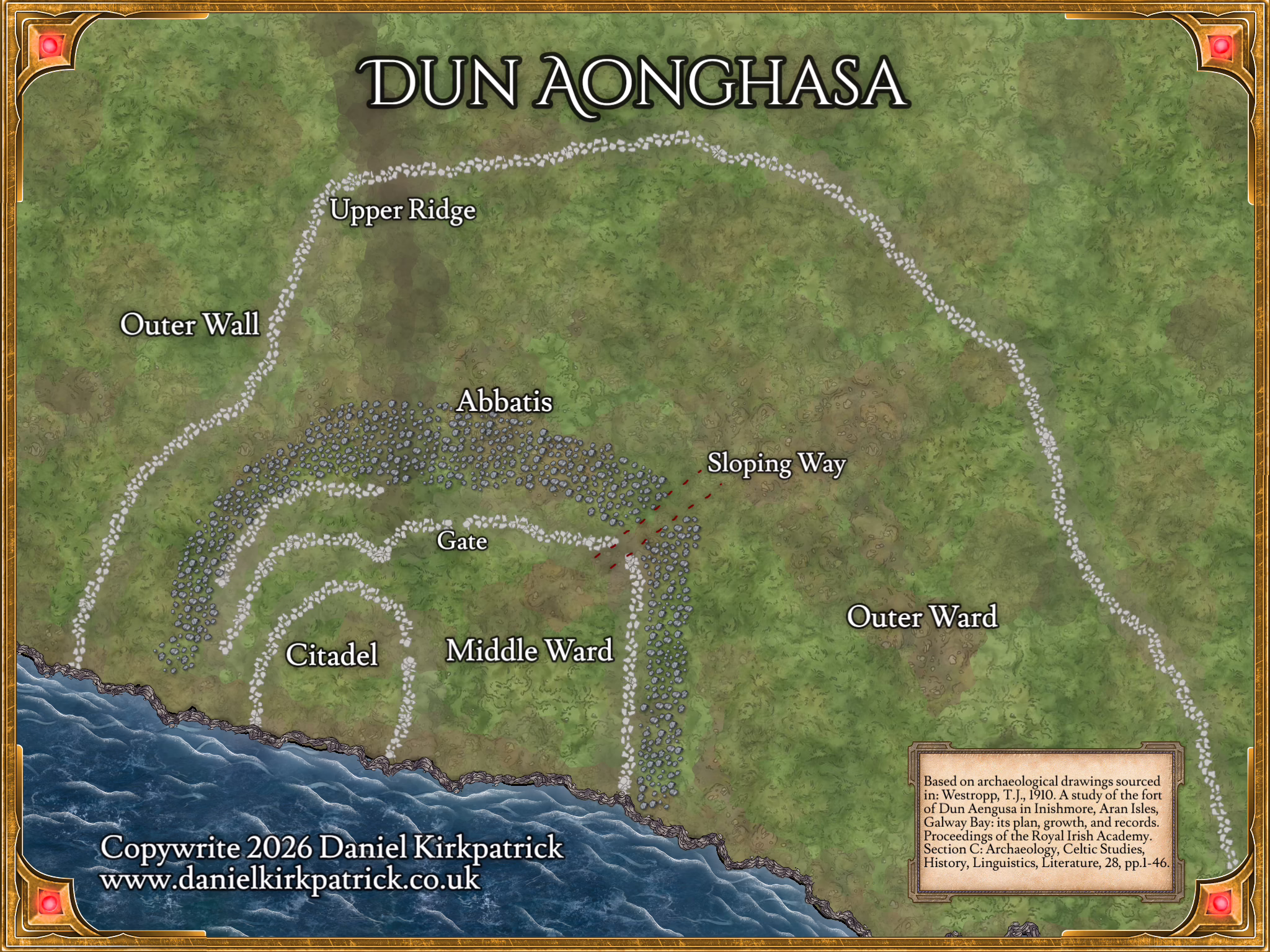 Dun Aonghasa archaeological sitemap